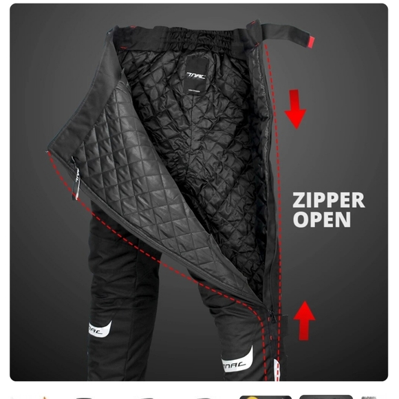 Waterproof Winter Motorcycle Pants with knee protection and zipper on the entire - Picture 15 of 15